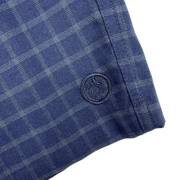 Hang Ten Mens Blue Checkered Shorts Size 32 Polyester Viscose Blend - Picture 4 of 8